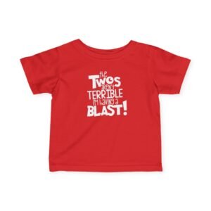 Adorable Baby Tee - 'Two's Terrible Blast!'  Infant Shirt, Toddler Humor Tee, Birthday Celebration Gift, Fun Baby Wear, Cute Kid's Apparel
