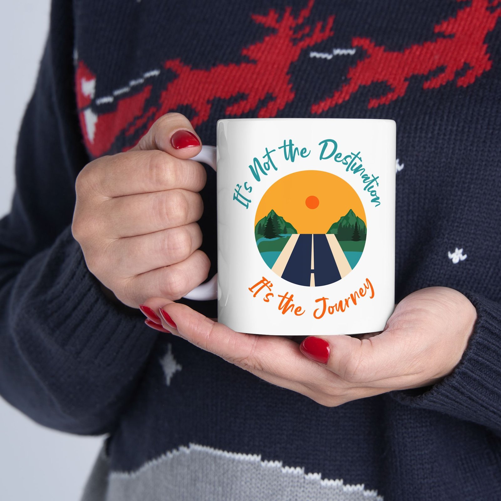 Travel-Inspired Ceramic Mug for Adventure Lovers, Coffee Lover Gift, Road Trip Drinkware, Vacation Memories, Unique Travel Mug - Image 4