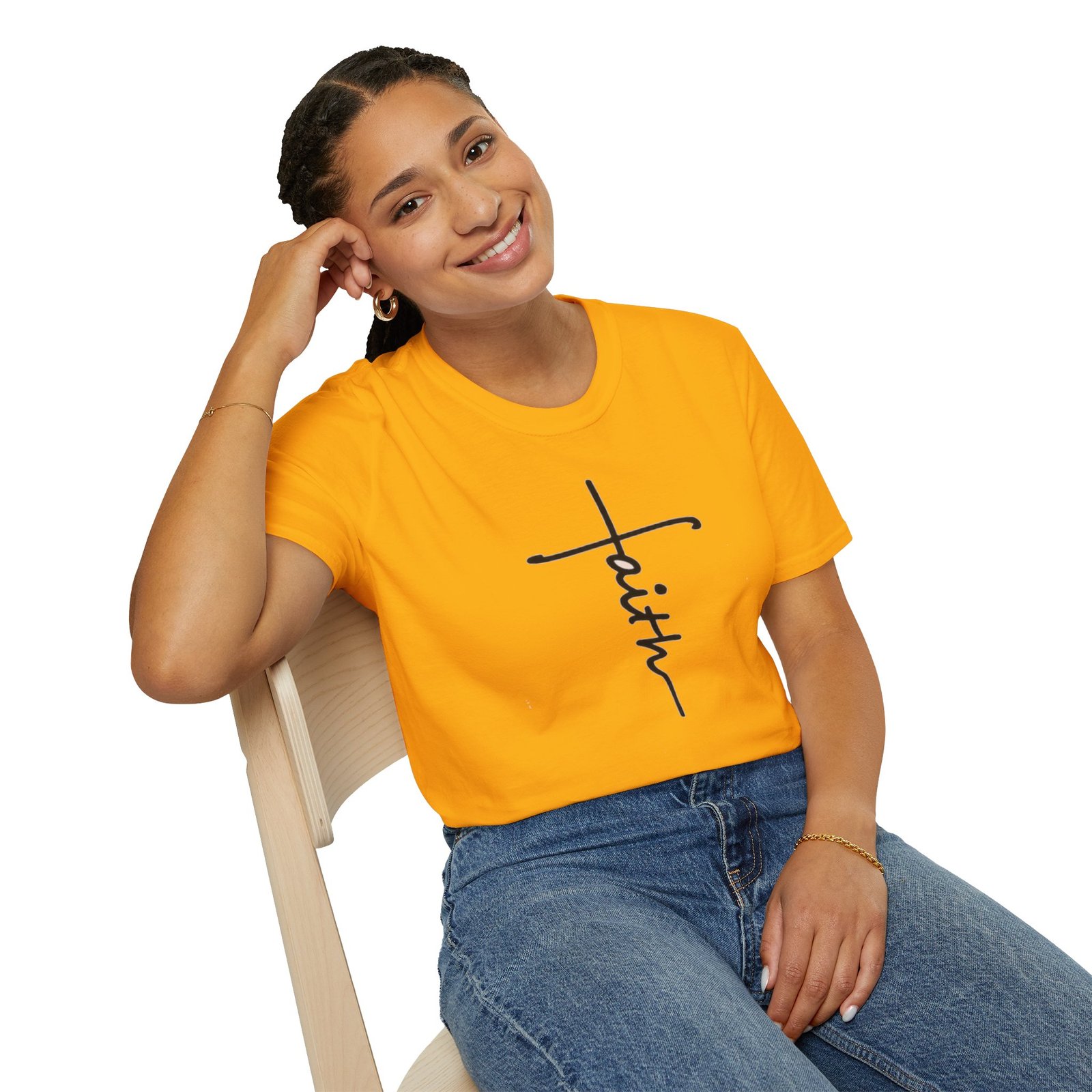 Faith Unisex Softstyle T-Shirt, Inspirational Tee, Casual Wear, Gift for Believers, Everyday Faith Apparel, Religious Symbol Shirt - Image 9