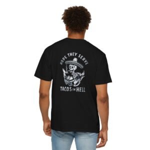 T-Shirt with Fun Skull Design, Graphic Tee for Taco Lovers, Unique Gift for Halloween or Mexican Celebrations, Unisex Casual Wear, [...]