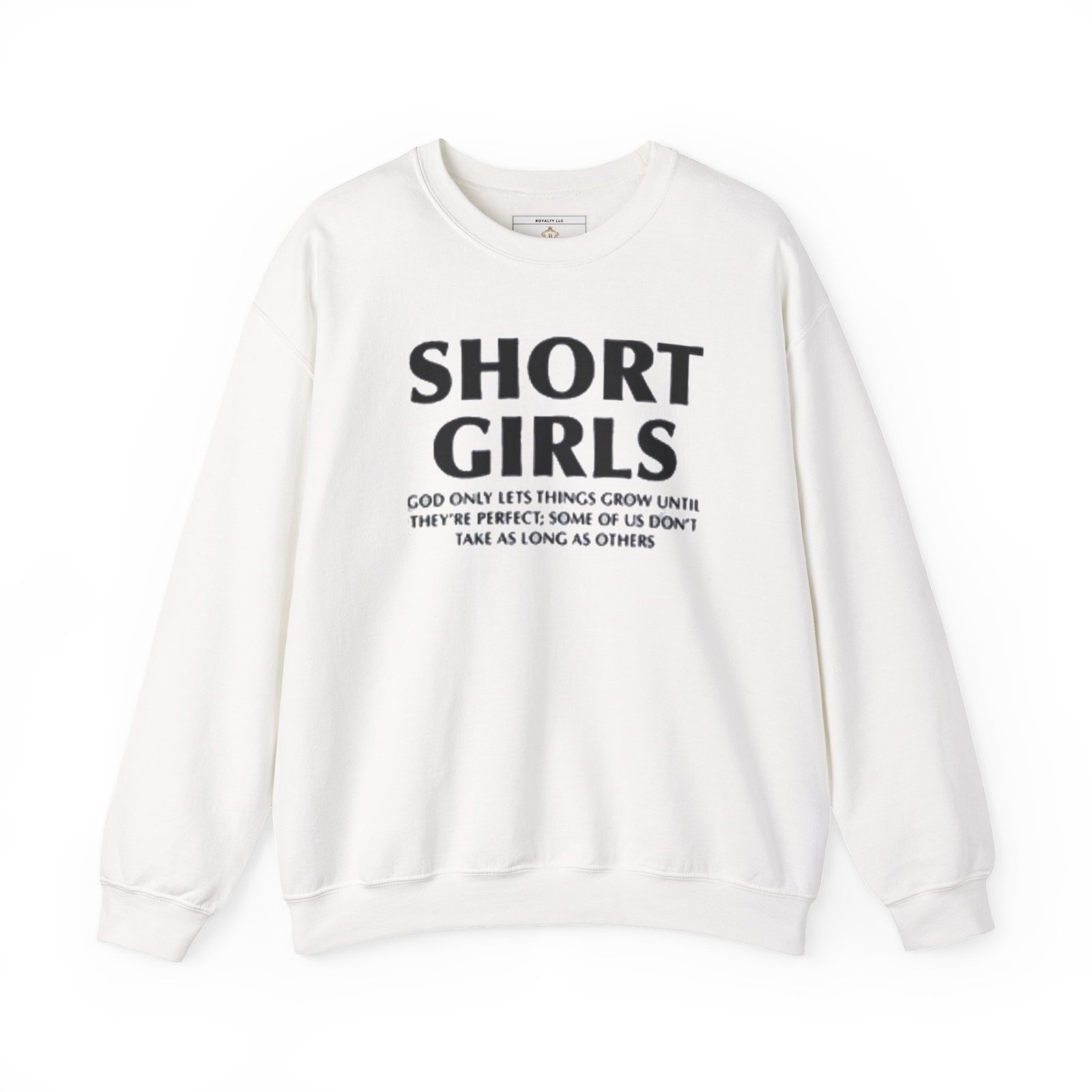 Short Girls Crewneck Sweatshirt | Inspirational Gift, Cozy Layer, Women's Apparel, Cute Casual Wear, Birthday Present - Image 2