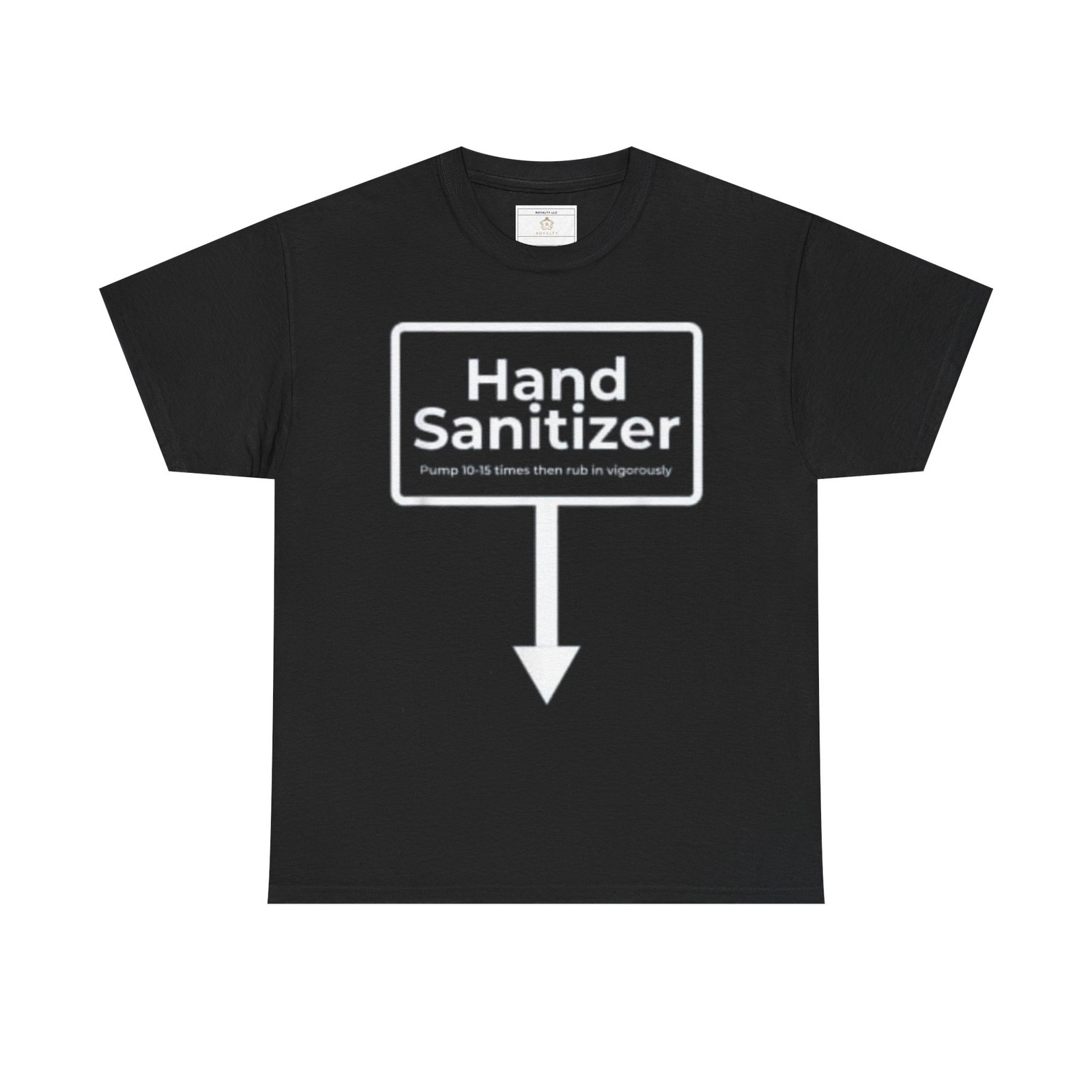 Hand Sanitizer Graphic Unisex Heavy Cotton Tee, Funny Quarantine T-Shirt, Gift for Nurses, Safety Apparel, Casual Wear - Image 2
