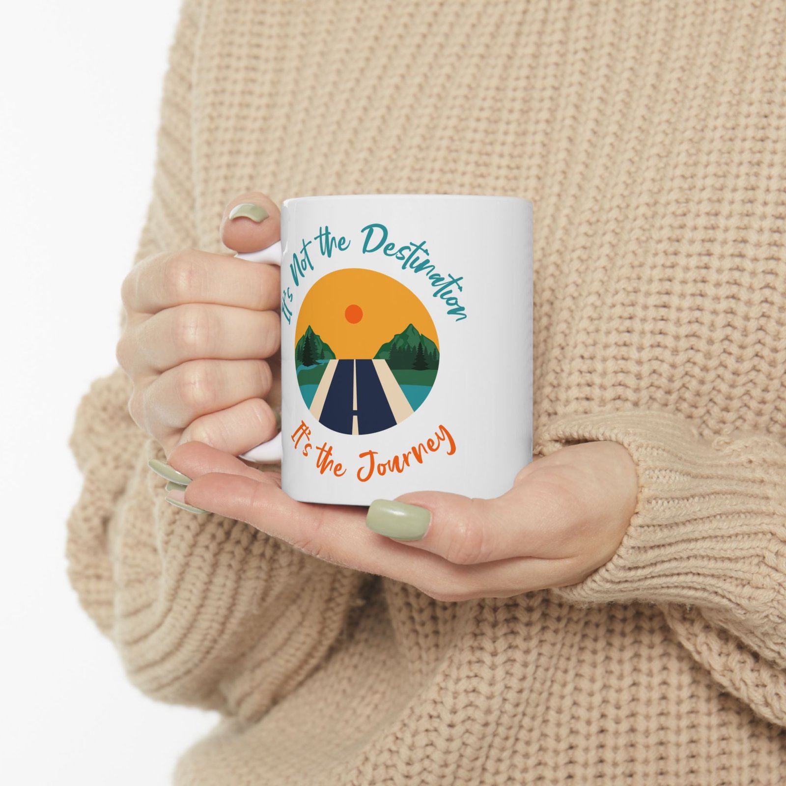 Travel-Inspired Ceramic Mug for Adventure Lovers, Coffee Lover Gift, Road Trip Drinkware, Vacation Memories, Unique Travel Mug - Image 5