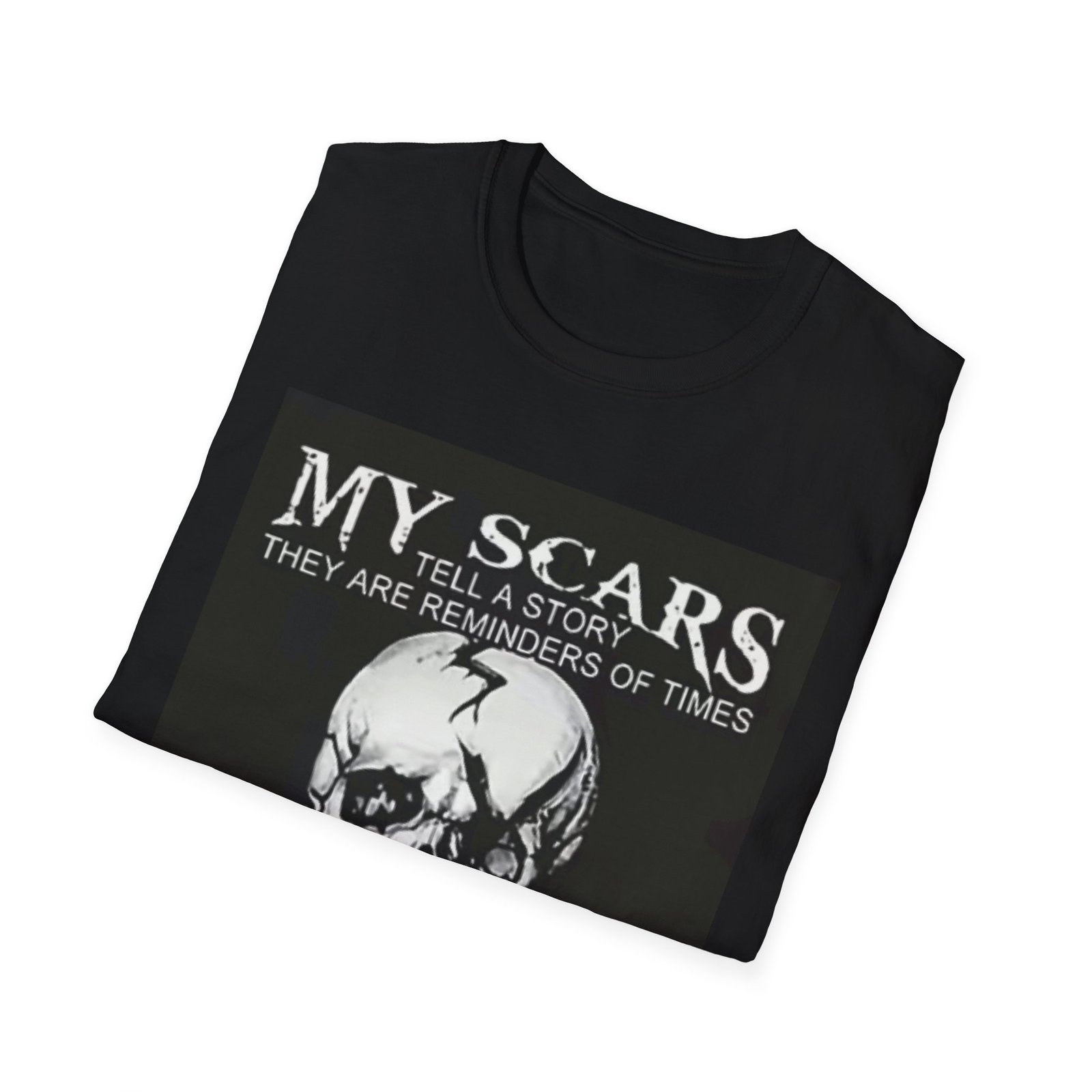 Inspirational Skull T-Shirt for Resilience, Motivational Tee, Unisex Softstyle Shirt, Gift for Strength, Everyday Wear, Affirmation Top - Image 5