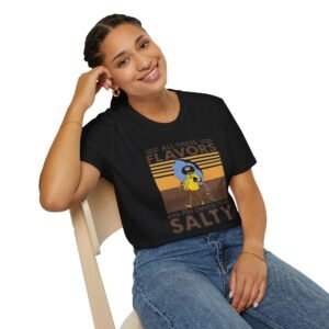 Salty Flavors Unisex T-Shirt - Fun Graphic Tee for Food Lovers and Friends, Perfect Gift for Birthdays, Parties, or Everyday Wear