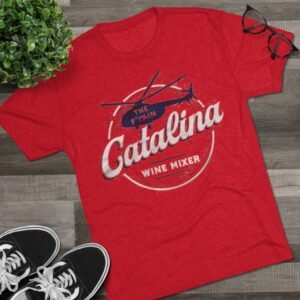 Catalina Wine Maker Unisex Tee, Wine Lover Gift, Casual Crew Shirt, Red Tee for Wine Enthusiasts, Wine Tasting Event Apparel
