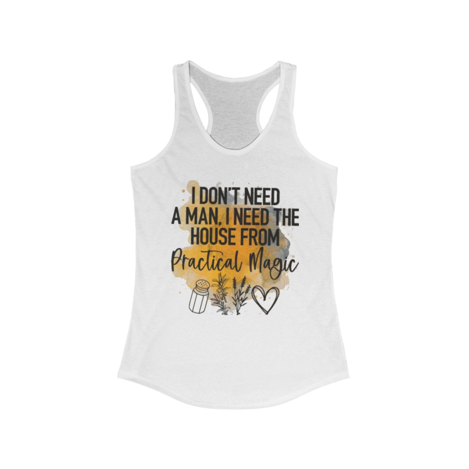 Practical Magic Inspired Women's Racerback Tank, Summer Apparel, Witchy Gift, Beachwear, Casual Wear, Magical Quote Shirt