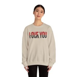 I Love You Sweatshirt, Cozy Unisex Crewneck, Romantic Gift for Him or Her, Perfect for Valentine's Day, Anniversary, Love Quotes Apparel