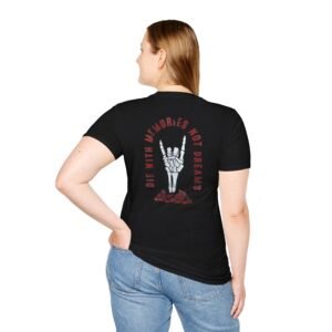 Rock On Unisex Softstyle T-Shirt | Music Lover Gift, Casual Wear, Grunge Fashion, Concert Tee, Unique Design