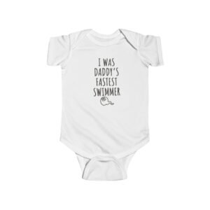 Daddy's Fastest Swimmer Infant Bodysuit | Cute Baby Onesie, Baby Shower Gift, Newborn Outfit, Funny Baby Clothes, Swimmer Baby Apparel