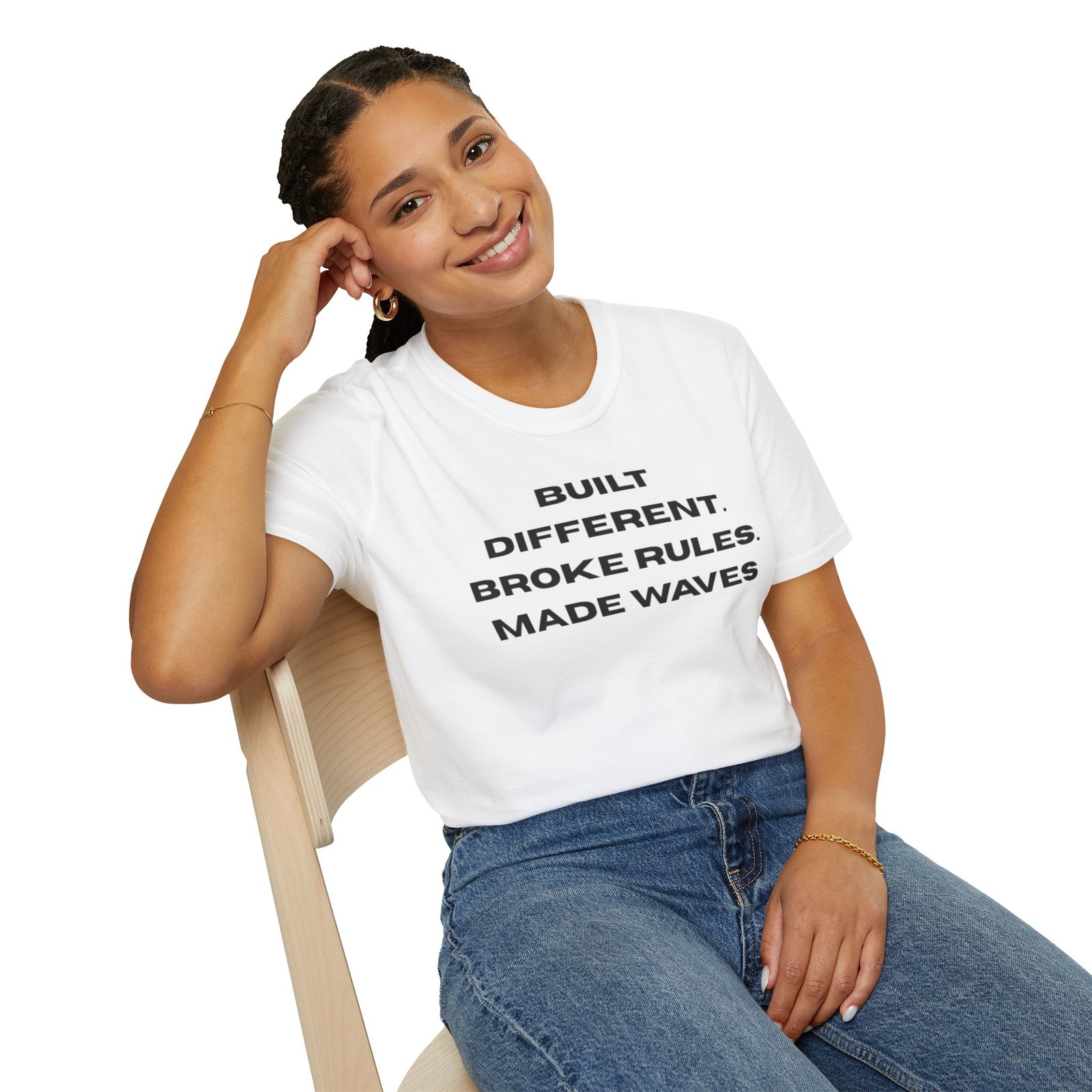 Bold Statement Unisex T-Shirt - Built Different, Broke Rules, Made Waves, Casual Style, Gift for Friend, Motivational Tee, Birthday Gift