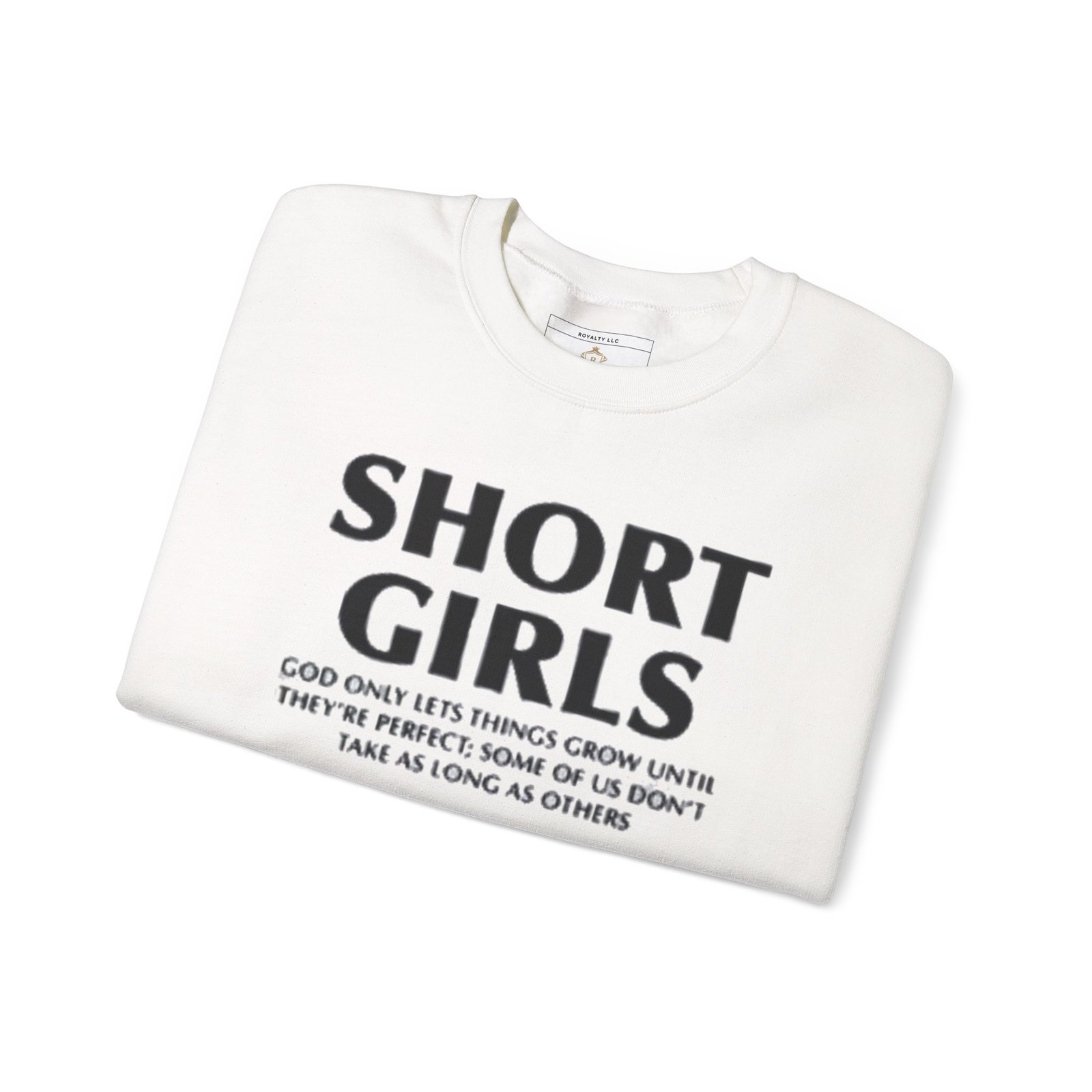 Short Girls Crewneck Sweatshirt | Inspirational Gift, Cozy Layer, Women's Apparel, Cute Casual Wear, Birthday Present - Image 4