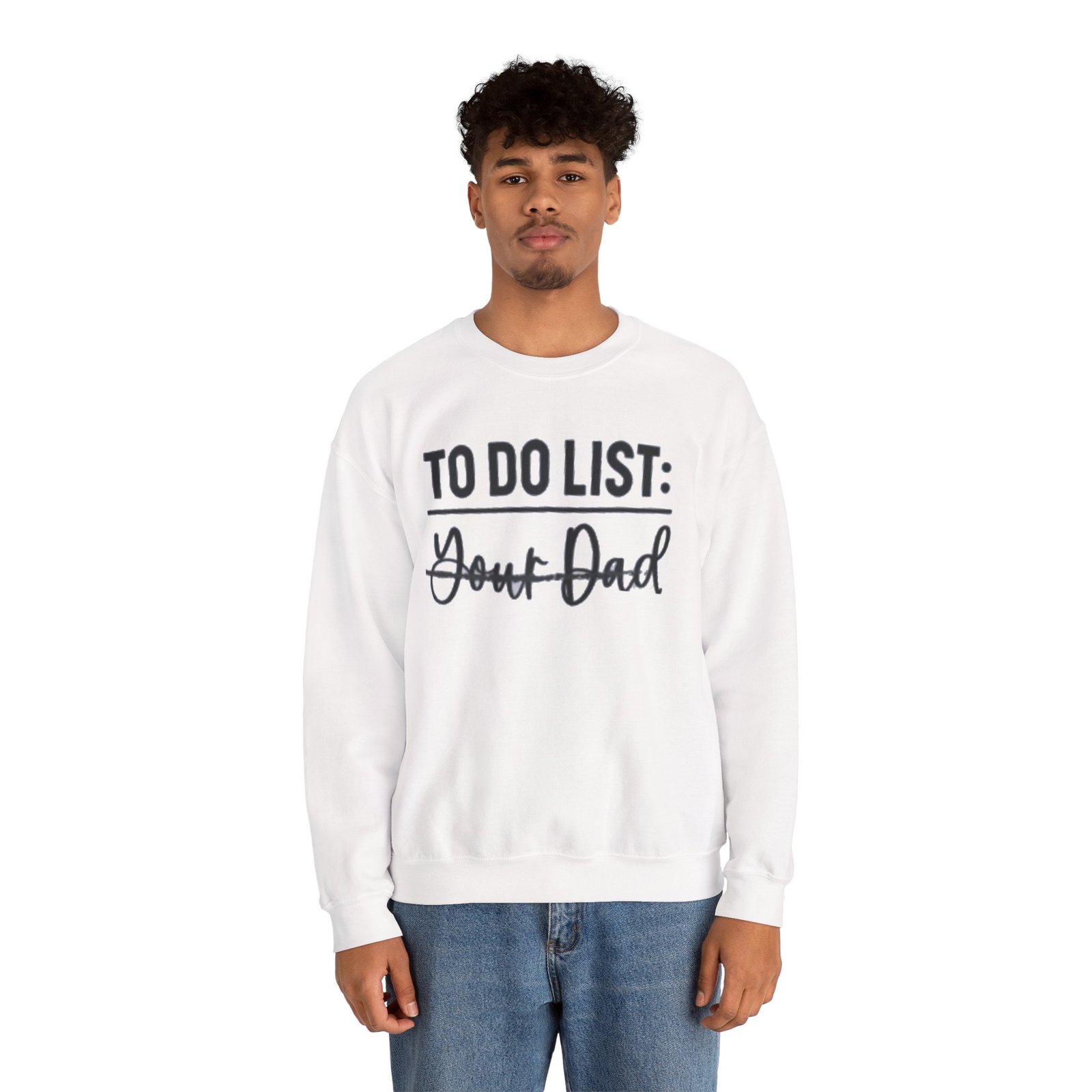 Funny Dad Sweatshirt, To Do List Sweatshirt, Gift for Dad, Unisex Crewneck, Casual Dad Apparel, Dad Joke Sweater - Image 5