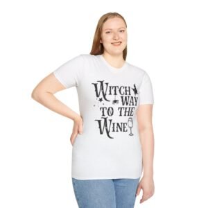 Witchy Wine Lover T-Shirt, Funny Graphic Tee, Halloween Apparel, Gift for Witches, Cute Casual Wear