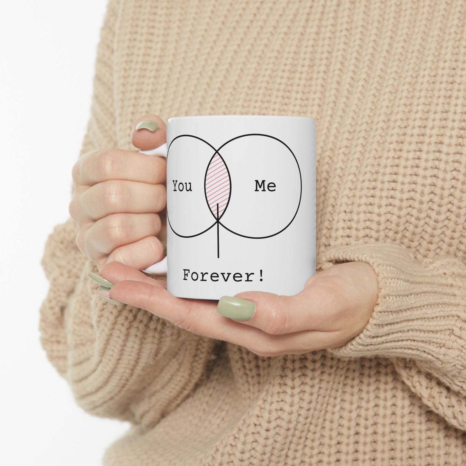 Personalized Ceramic Coffee Mug with Funny Venn Diagram - Perfect Gift for Coffee Lovers, Friends, Birthdays, Home Decor, Funny Mug