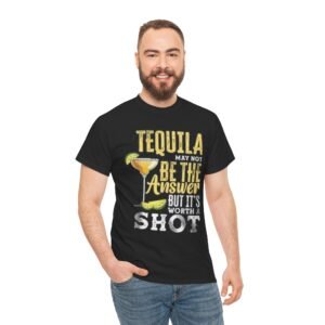Tequila Quote T-Shirt, Fun Cocktail Shirt, Unisex Heavy Cotton Tee, Party Wear, Gift for Bartenders, Birthday, Celebration