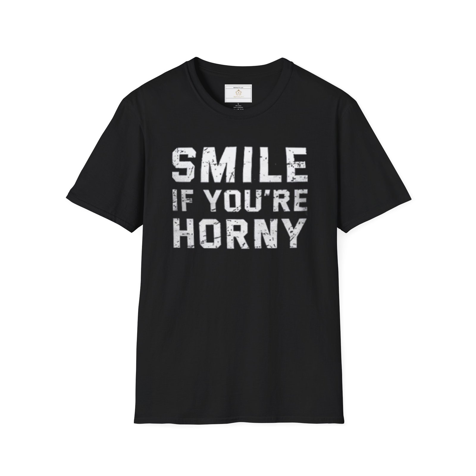 Unisex Humor T-Shirt - "Smile If You're Horny" - Cute Gift for Birthdays, Parties, Casual Wear, Fun Fashion, Everyday Humor - Image 2