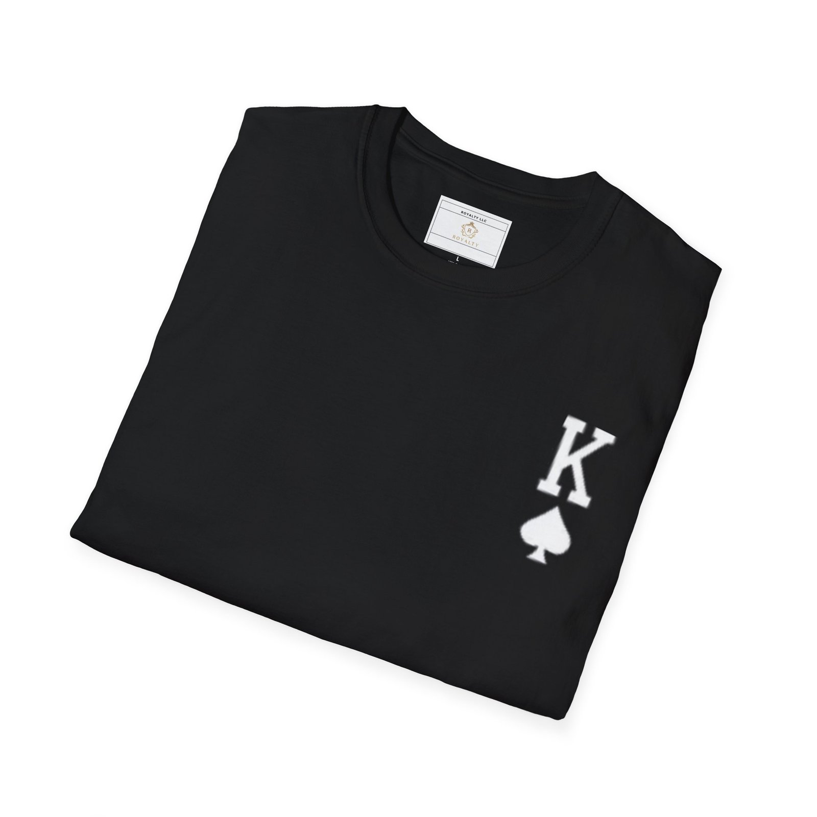 King of Spades Unisex Softstyle T-Shirt - Casual Everyday Wear, Gifts for Gamers, Black Graphic Tee, Poker Night Apparel, Birthday Gift - Image 5