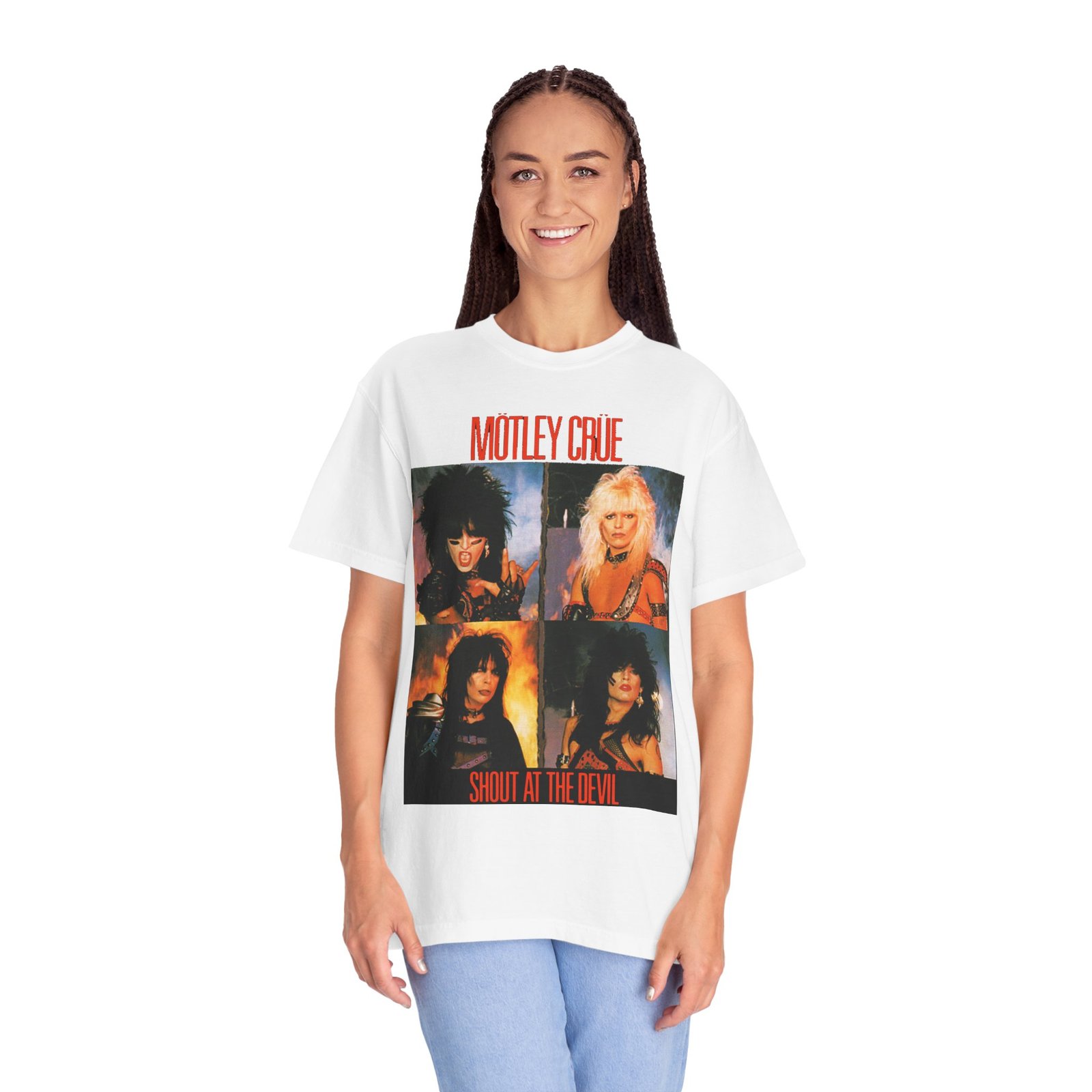 Motley Crue Shout at the Devil T-Shirt, 80s Rock Band Tee, Vintage Style Shirt, Music Merchandise, Concert Outfit, Gift for Fans - Image 2