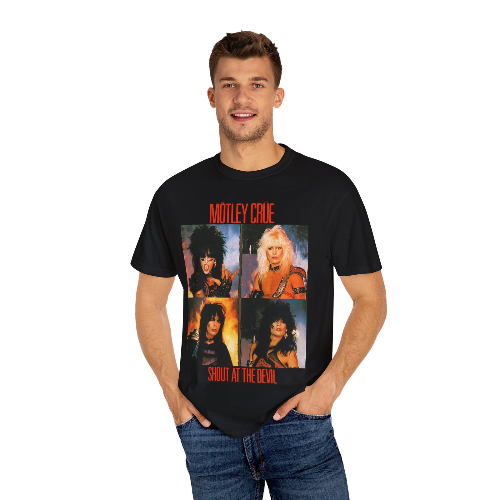 Motley Crue Shout at the Devil T-Shirt, 80s Rock Band Tee, Vintage Style Shirt, Music Merchandise, Concert Outfit, Gift for Fans - Image 9