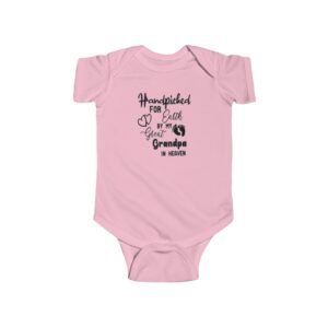 Handpicked for Earth – Infant Bodysuit, Baby Shower Gift, Memorial Wear, Grandpa Tribute, Quotes Baby Clothes