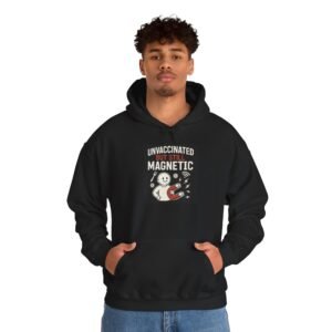 Magnetic Humor Hoodie, Unisex Heavy Blend Hooded Sweatshirt, Funny Sweatshirt, Gift for Friends, Casual Wear, Unique Humor Apparel