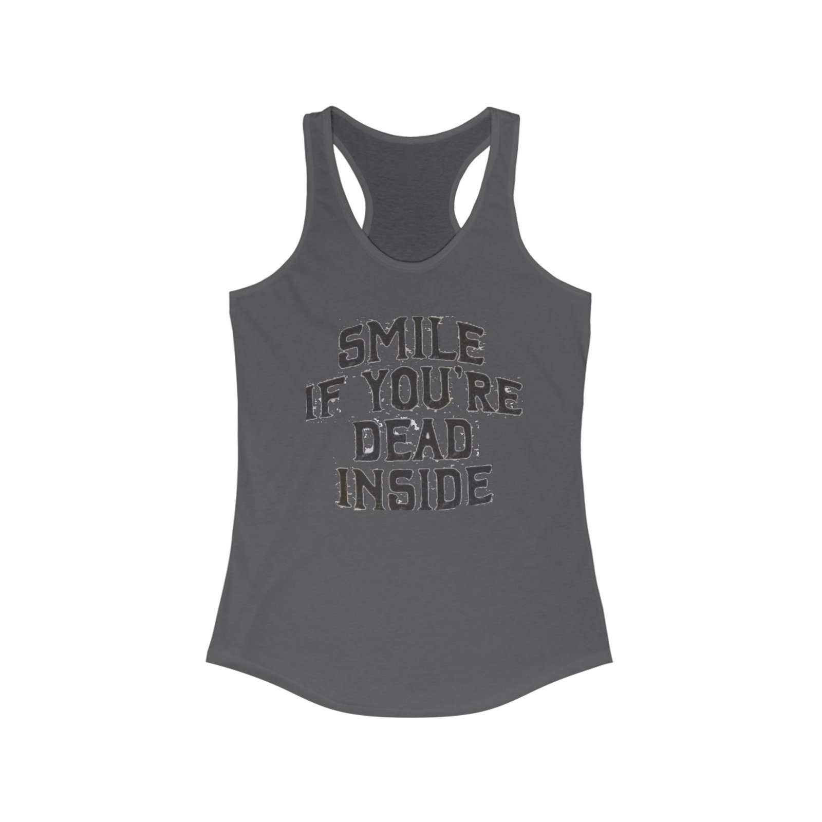 Women's Funny Racerback Tank - 'Smile If You’re Dead Inside' - Casual Summer Top, Workout Shirt, Gift for Friends, Humorous Tank - Image 5