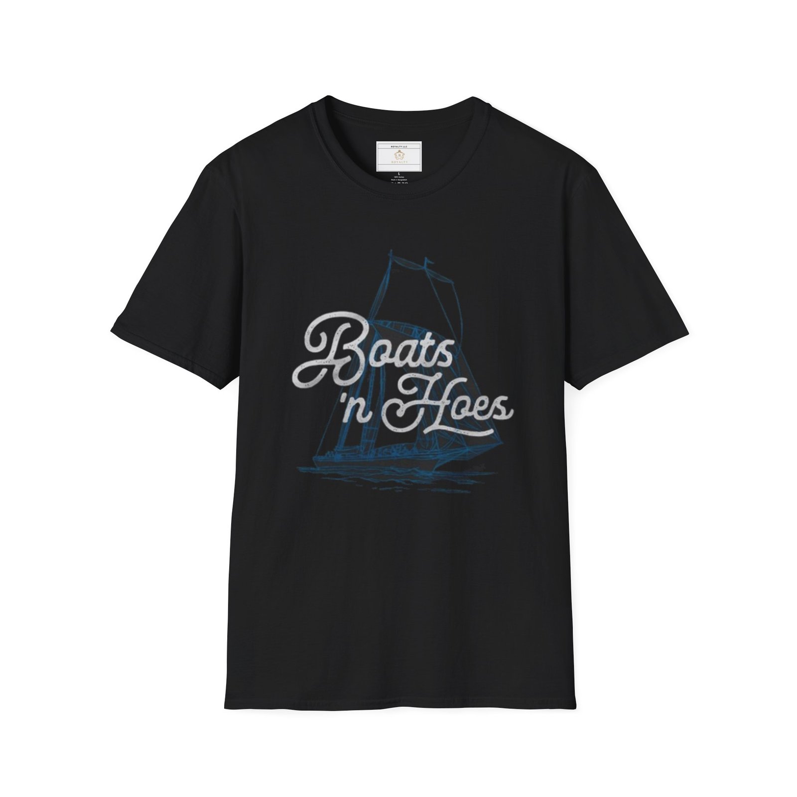 Nautical T-Shirt with 'Boats n Hoes' Design, Casual Tee for Boat Lovers, Marine Life Gift, Summer Wardrobe Essential, Fun Party Shirt - Image 2