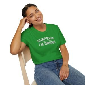 Unisex Playful St. Patrick's Day T-Shirt, Surprise I'm Drunk Tee, Green Party Shirt, Fun Gift for Beer Lovers, Celebration Wear, [...]