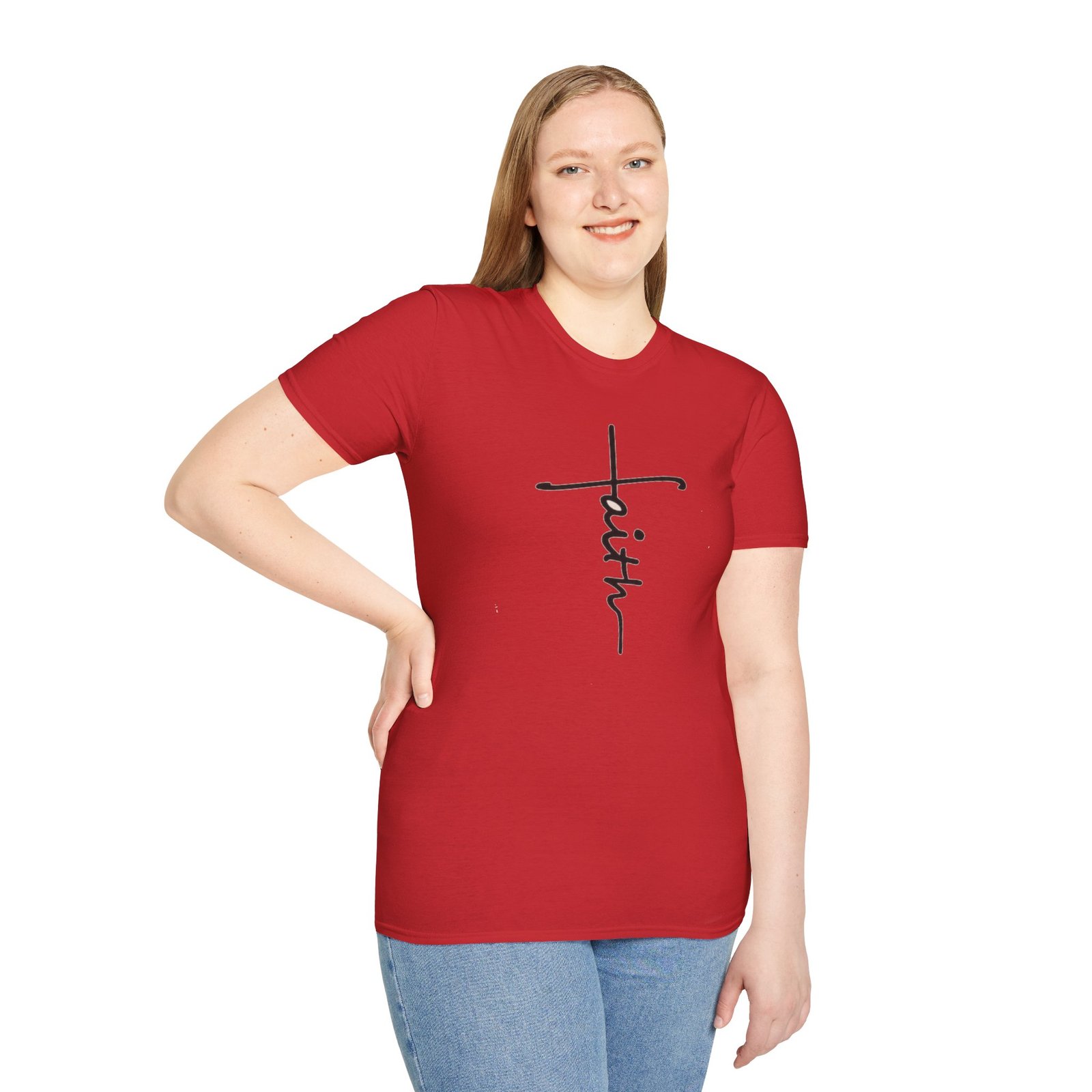 Faith Unisex Softstyle T-Shirt, Inspirational Tee, Casual Wear, Gift for Believers, Everyday Faith Apparel, Religious Symbol Shirt - Image 12