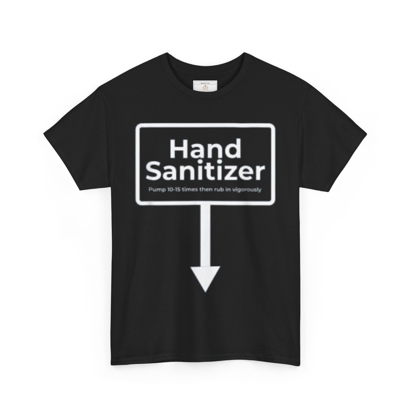 Hand Sanitizer Graphic Unisex Heavy Cotton Tee, Funny Quarantine T-Shirt, Gift for Nurses, Safety Apparel, Casual Wear - Image 4