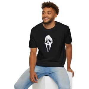 Scream Ghost T-Shirt, Unisex Graphic Tee, Horror Movie Shirt, Spooky Halloween Apparel, Unique Gift for Fans