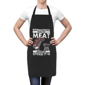Pitmaster Ed BBQ Apron - Funny Cooking Gift, Grilling Gear, Kitchen Apron, Cooking Humor, BBQ Lovers, Meat Cooking Essentials