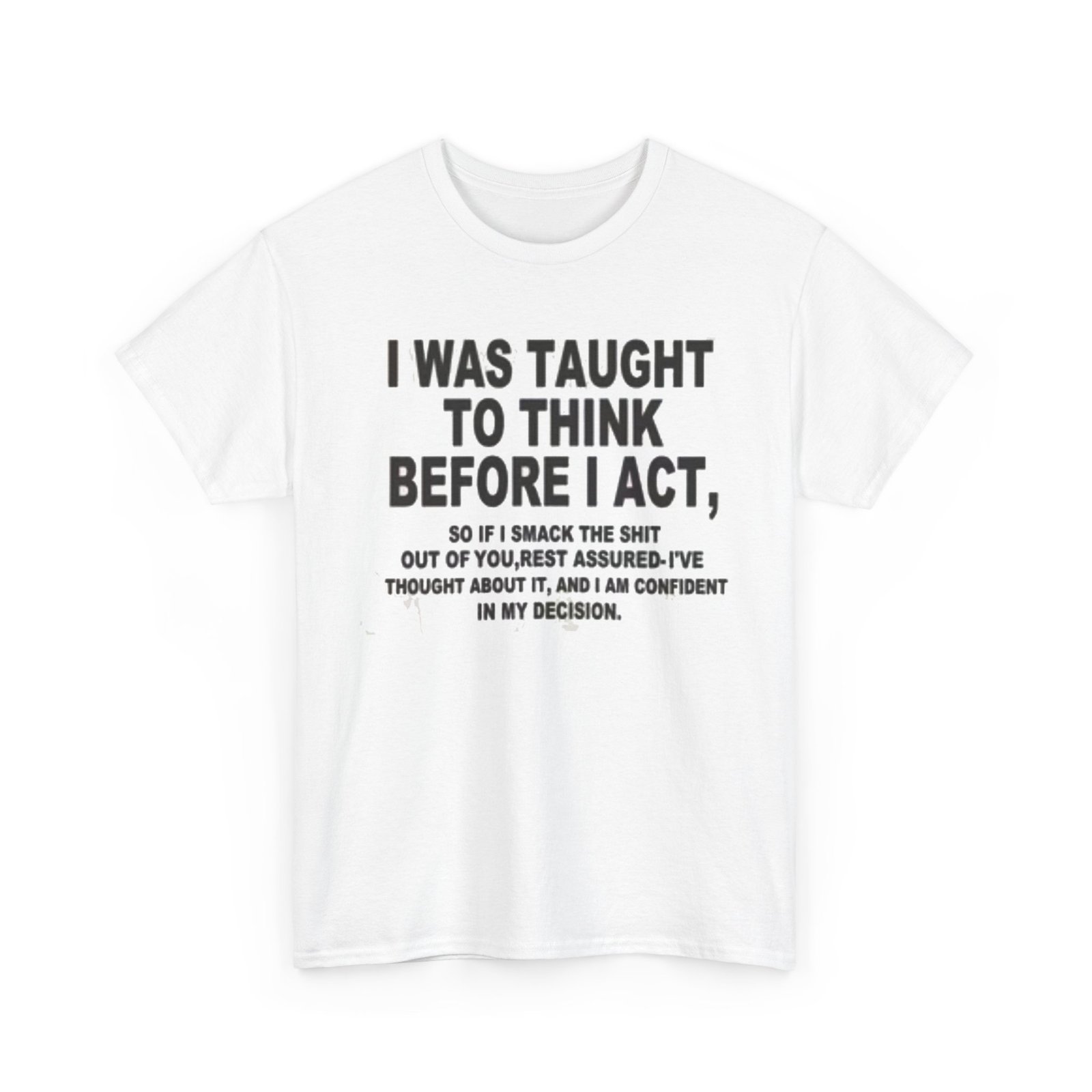 Thoughtful Statement Tee - Unisex Heavy Cotton Tee, Motivational Shirt, Gift for Him/Her, Casual Wear, Confidence Apparel - Image 4