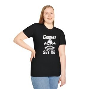 Goonies Never Say Die T-Shirt, Vintage Style Tee, Casual Wear, Perfect for Goonies Fans, Movie Night, Gift Idea