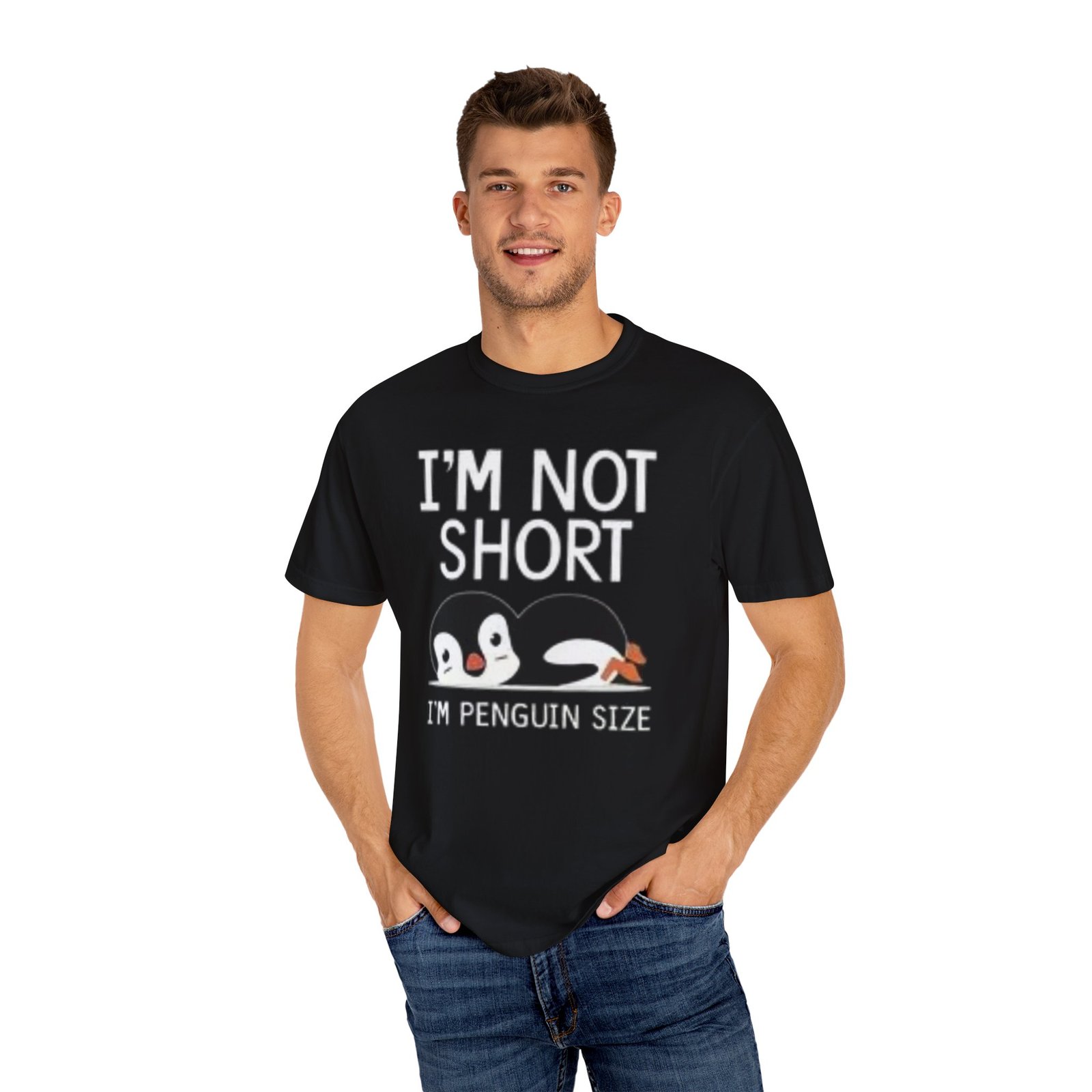 I'm Not Short, I'm Penguin Size T-Shirt, Cute Animal Tee, Funny Gift for Kids, Birthday Shirt, Unique Penguin T-Shirt