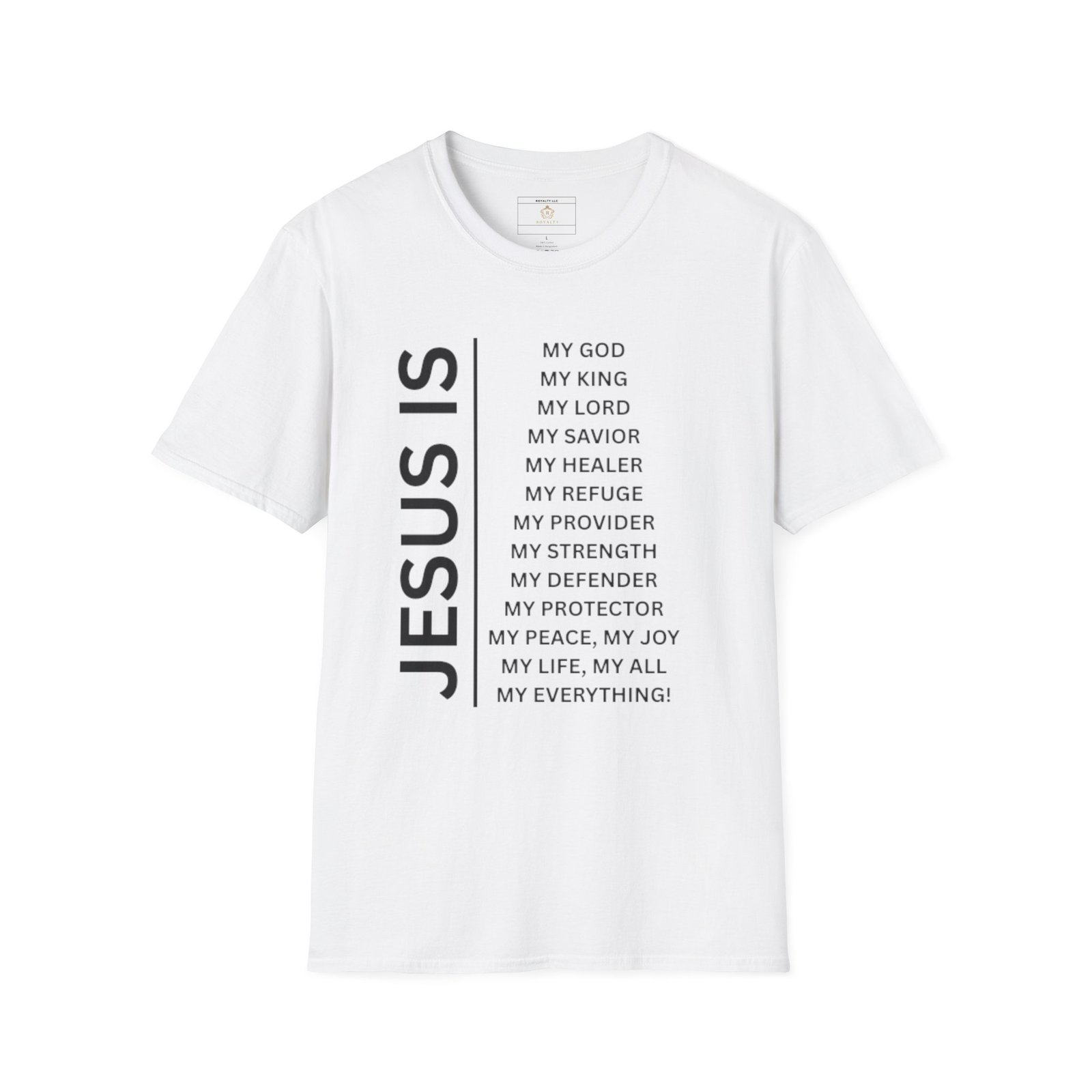 Inspirational Faith T-Shirt - JESUS IS Design for Daily Comfort, Casual Wear, Gifts for Christians, Bible Study, Church Events - Image 2