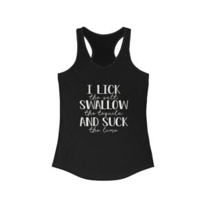 Funny Tequila Racerback Tank Top for Women, Summer Party Shirt, Gift for Cocktail Lovers, Bachelorette Weekend Attire, Vacation Wear