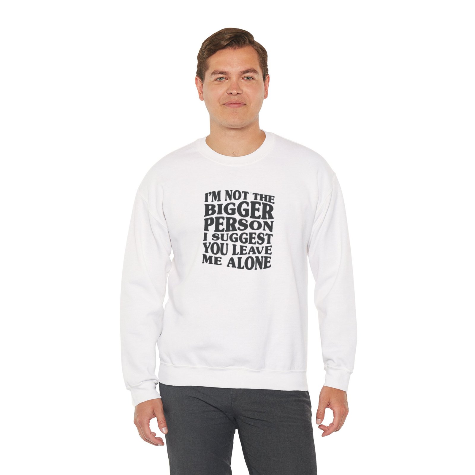 Funny Unisex Crewneck Sweatshirt - Leave Me Alone, Casual Wear, Gift Idea, Humor Clothing, Cozy Sweater, Perfect for Relaxation