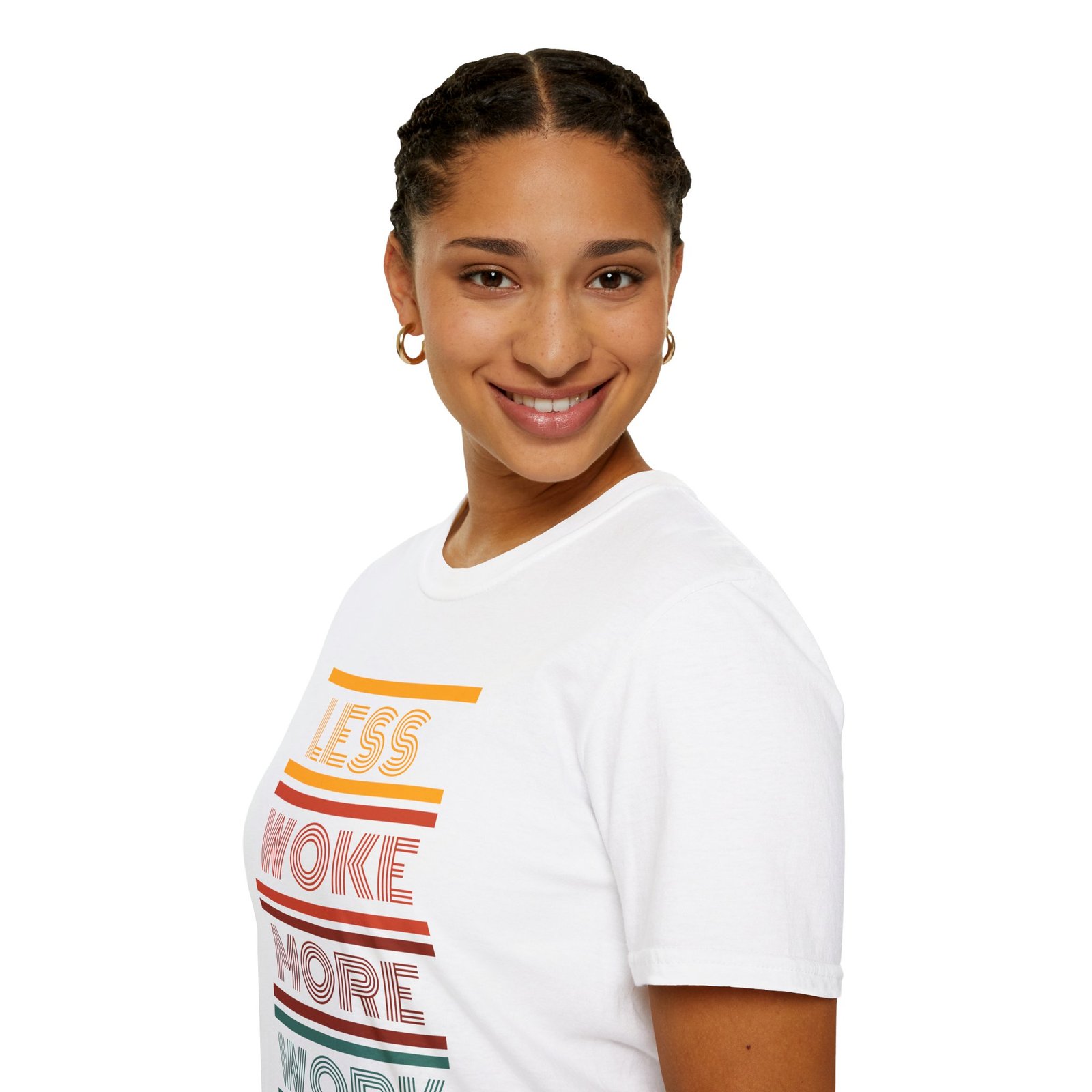 Witty Statement T-Shirt, Less Woke More Work Tee, Casual Unisex Tee, Funny Gift for Friends, Everyday Wear Apparel - Image 3