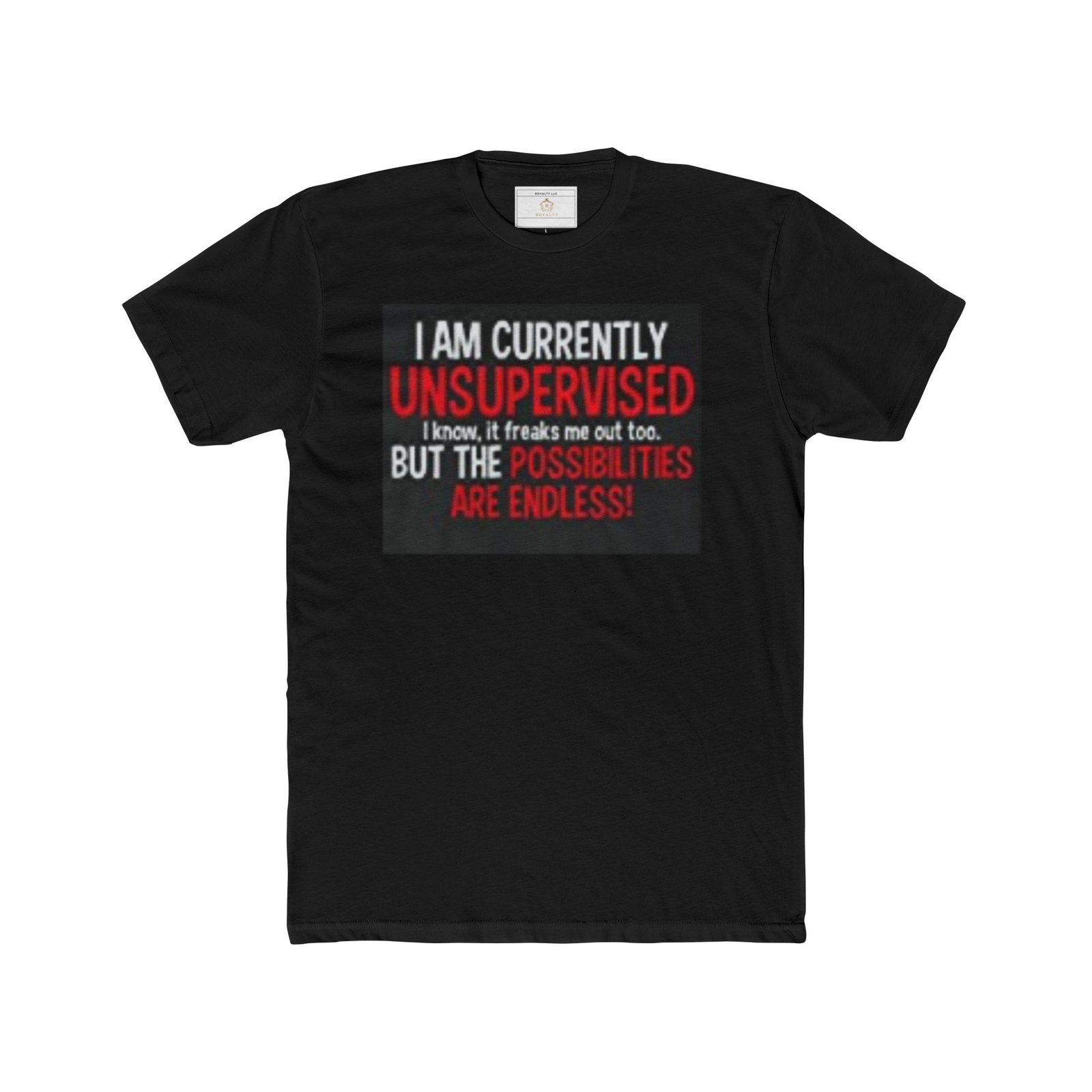 Unsupervised Fun Unisex Cotton Crew Tee, Casual T-Shirt, Gift for Friends, Humor Shirt, Everyday Wear, Funny Quote Apparel