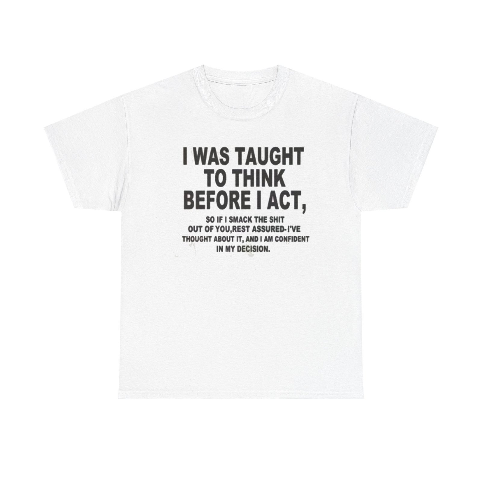 Thoughtful Statement Tee - Unisex Heavy Cotton Tee, Motivational Shirt, Gift for Him/Her, Casual Wear, Confidence Apparel - Image 2