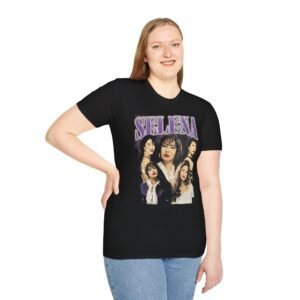 Retro Selena Graphic T-Shirt for Music Lovers, Comfortable Unisex Tee, Perfect for Concerts, Gifts, Casual Wear, Fan Merchandise