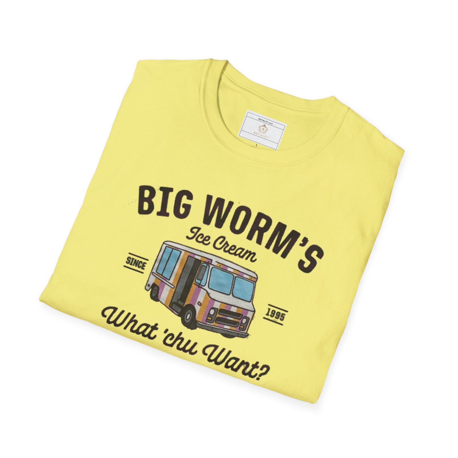 Big Worm's Ice Cream Unisex Softstyle T-Shirt | Fun Retro Tee | Summer Vibes, Gift for Ice Cream Lovers, Birthday, Father's Day - Image 5