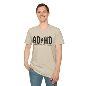 Funny ADHD Highway T-Shirt for Adults, Casual Wear, Gift for Friends, Unique Graphic Tee, Humor T-Shirt, Quirky Fashion