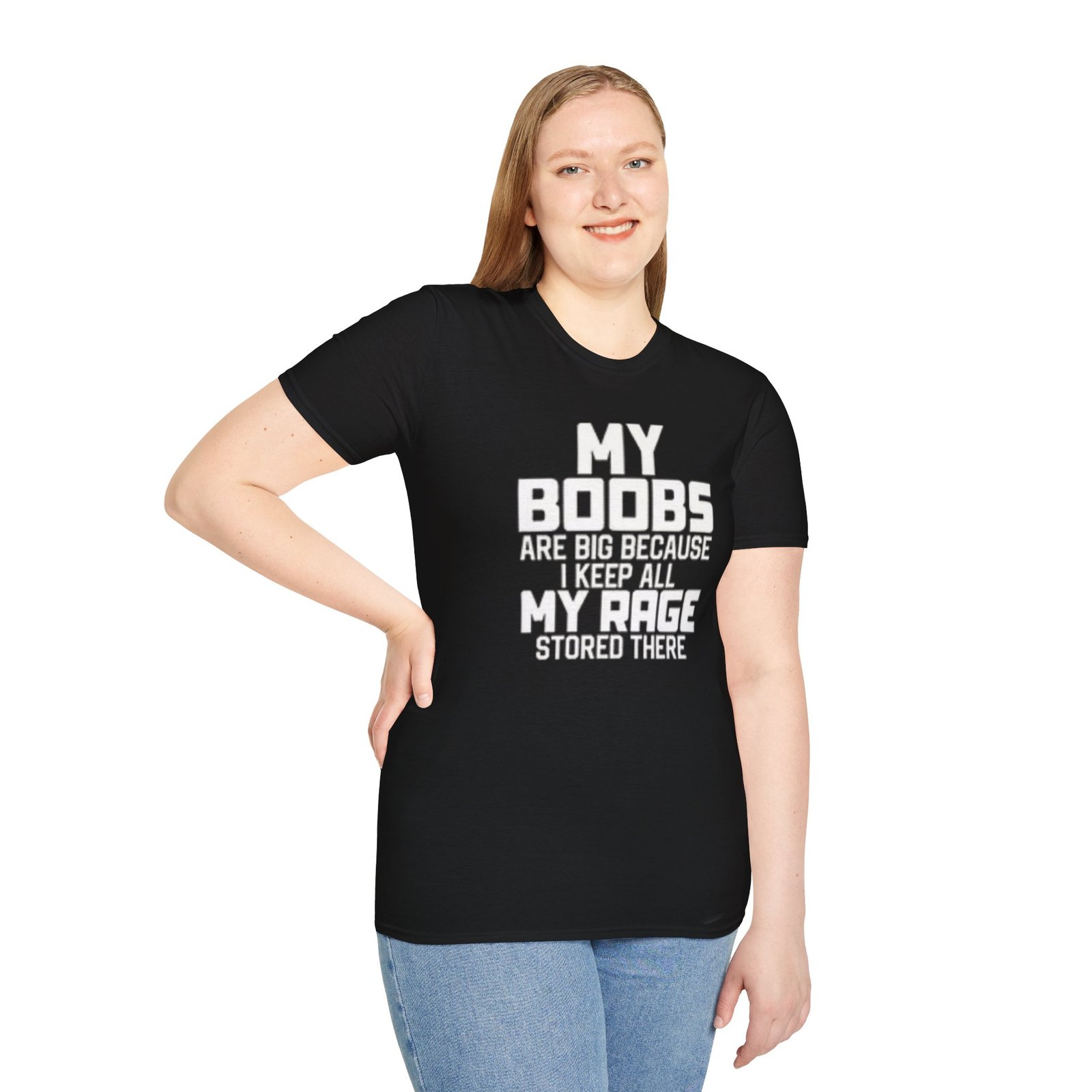Funny Rage T-Shirt, Humorous Graphic Tee, Unisex Softstyle Shirt, Gift for Friends, Women's Empowerment Apparel