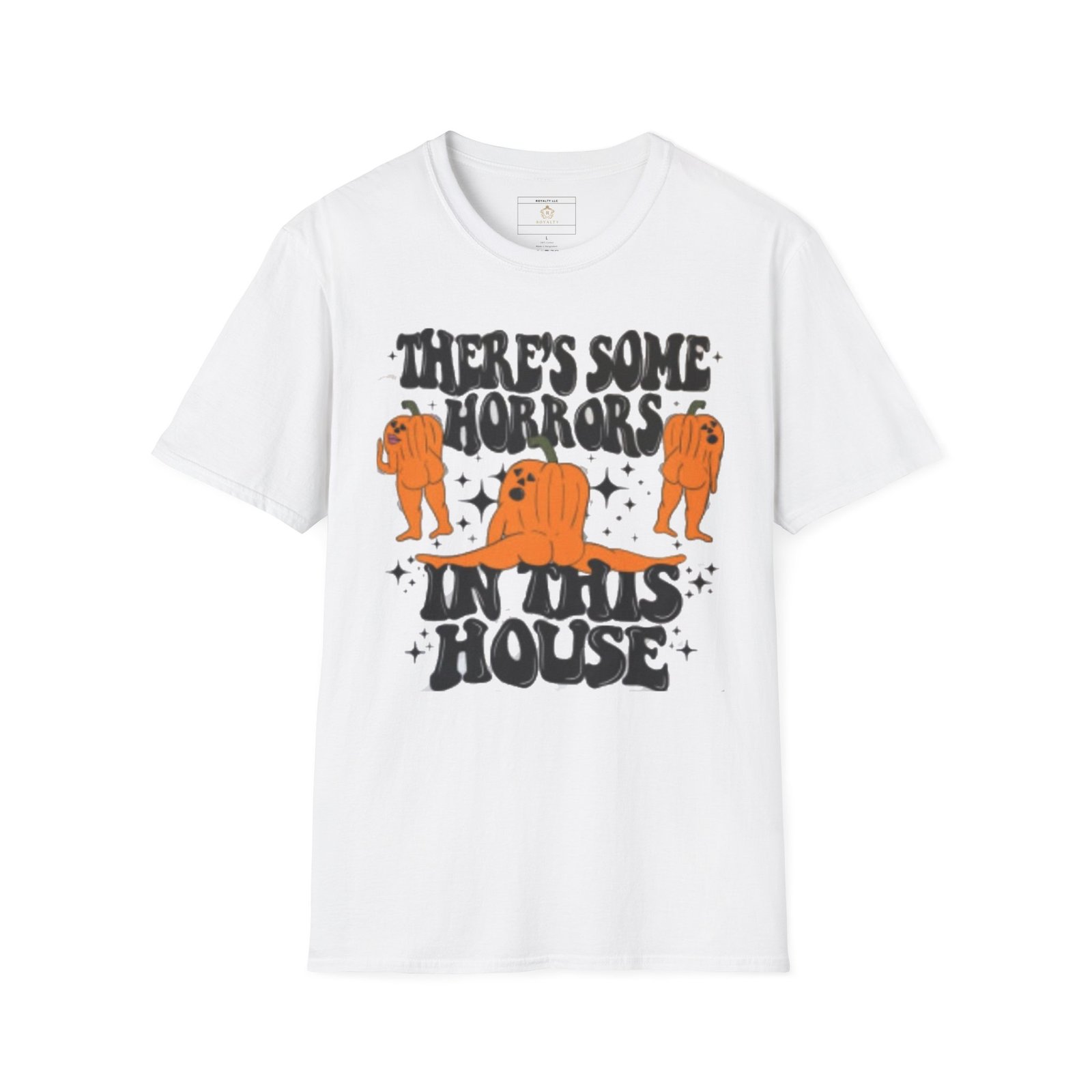 Horror-Themed Unisex Softstyle T-Shirt, Funny Halloween Tee, Casual Wear, Gift for Horror Lovers, Spooky House Shirt, Party Outfit - Image 6