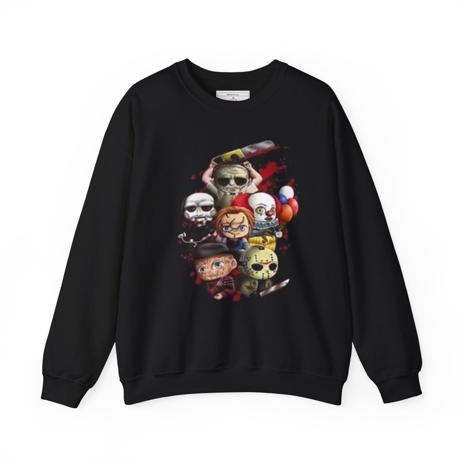 Horror Character Unisex Crewneck Sweatshirt, Graphic Sweatshirt, Spooky Apparel, Halloween Clothing, Gift for Fans - Image 2