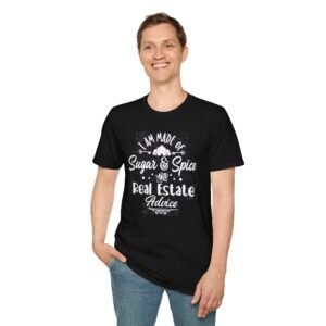Chic Sugar & Spice Real Estate T-Shirt, Funny Realtor Gift, Casual Wear for Agents, Perfect for Open Houses & Showings, Unique Gift Idea
