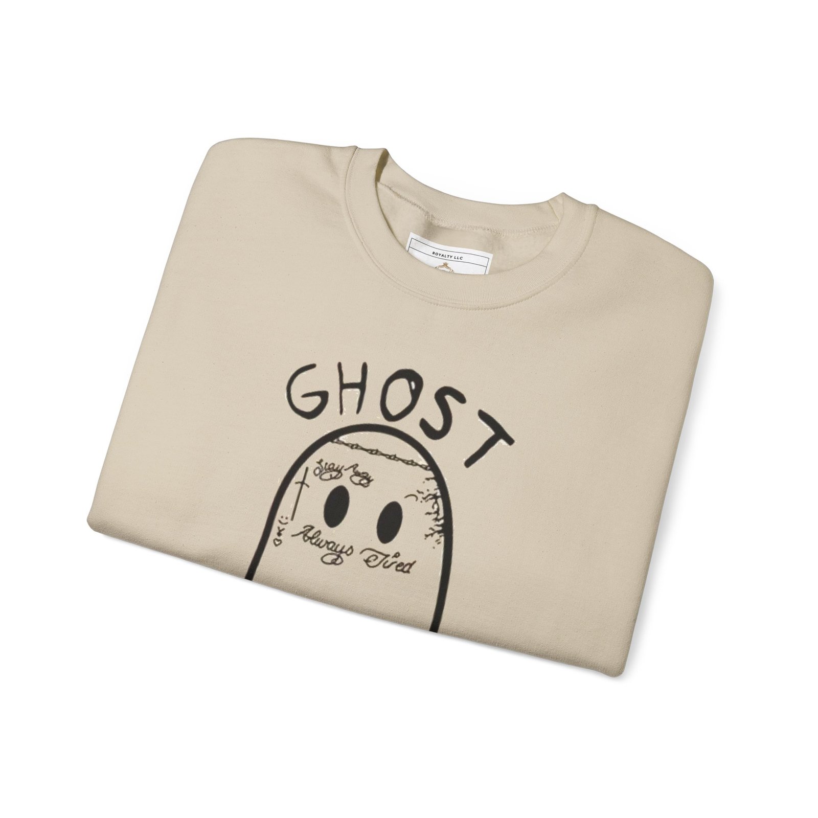 Ghost Malone Unisex Crewneck Sweatshirt, Casual Fall Fashion, Halloween Gift, Cozy Layering, Ghost Theme Apparel - Image 4